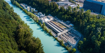 İsviçre'de atık su arıtma tesisi