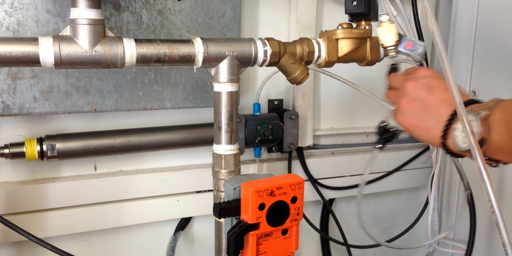 Flowcell akış armatürü ile uygulanmış bir örnek Flowcell akış armatürü ile uygulanmış bir örnek