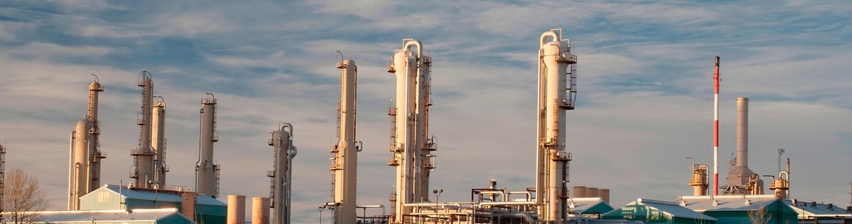 Alberta Kanada'daki doğal gaz tesisi