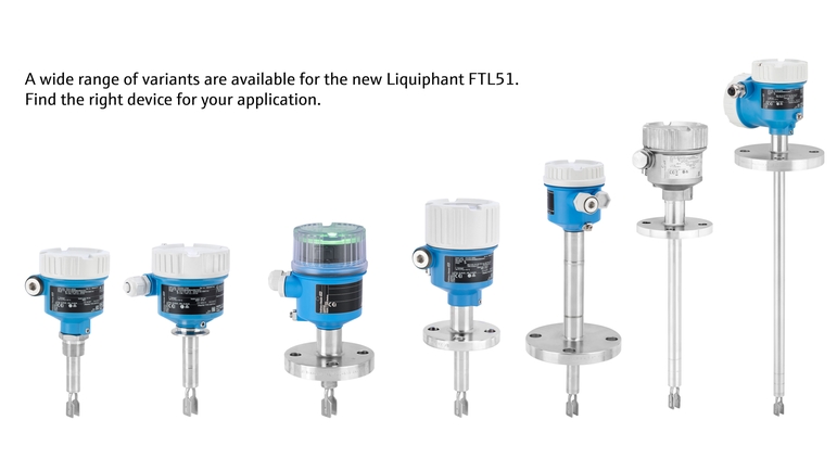 Yeni Liquiphant FTL51 çok çeşitli seçeneklerle beraber geliyor