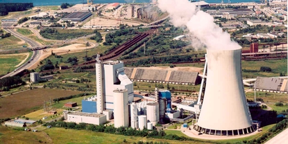 Enerji santralinde soğutma suyu olarak kullanılan Baltık Denizi suyu