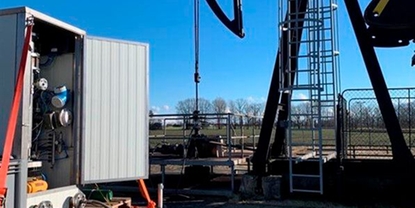GPsol Wellchecker bir pumpjack üzerinde